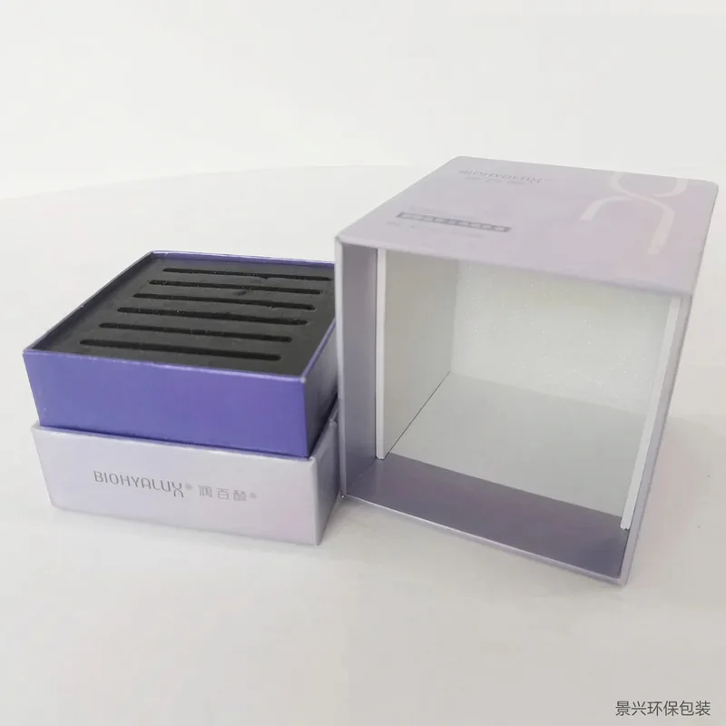 Square skincare lid-and-base