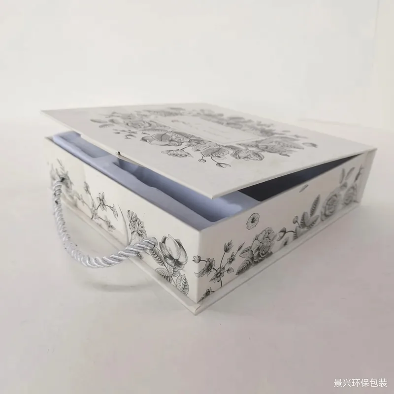 Handled flip gift box with blister