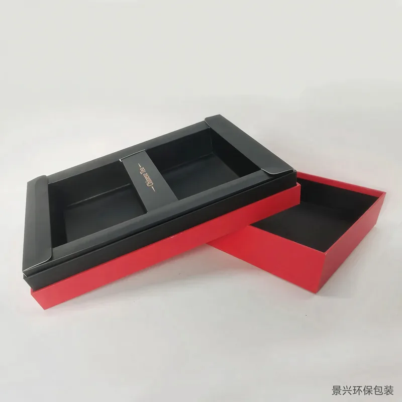 Tea box with folded paper tray