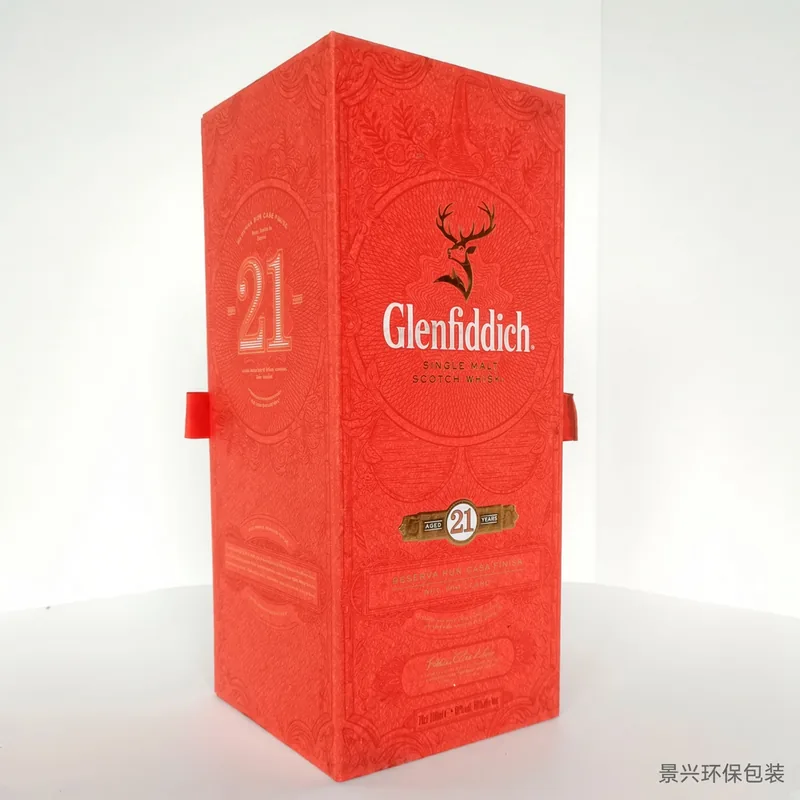 Glenfiddich 21 presentation box with embossed wrap